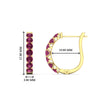 Load image into Gallery viewer, classic-pink-sapphire-huggie-hoop-earrings-in-yellow-gold-FDEAR11246GSADRPIANGLE1-NL-YG_1080x1080_84dd98ba-821e-4b4f-92ca-7a9984e0e61d