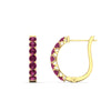 Load image into Gallery viewer, classic-pink-sapphire-huggie-hoop-earrings-in-yellow-gold-FDEAR11246GSADRPI-NL-YG