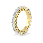 Load image into Gallery viewer, classic-princess-cut-6-carat-anniversary-diamond-wedding-ring-in-yellow-gold-FD10247PRBANGLE2-6.00CT-NL-YG
