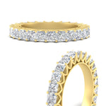 Load image into Gallery viewer, classic-princess-cut-6-carat-anniversary-diamond-wedding-ring-in-yellow-gold-FD10247PRBANGLE3-6.00CT-NL-YG
