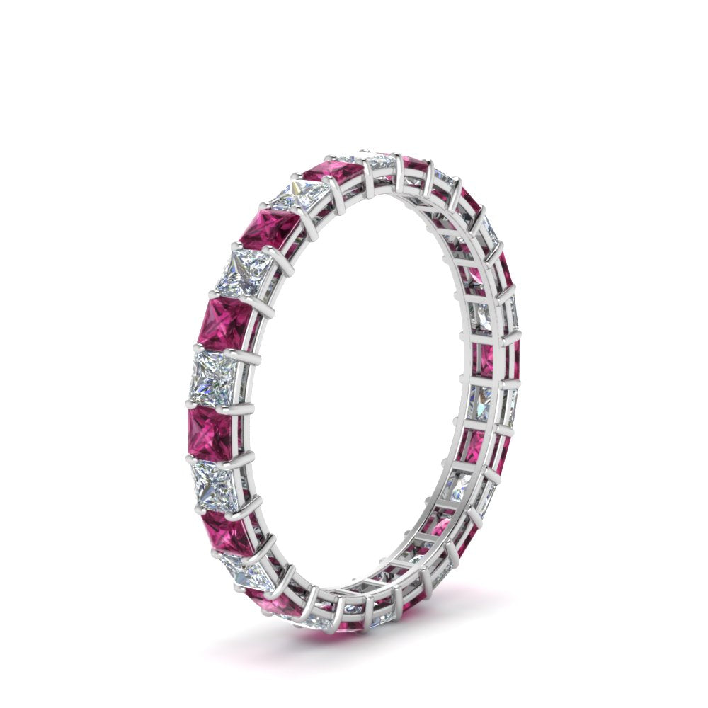 classic-princess-cut-diamond-eternity-ring-2-carat-with-pink-sapphire-in-white-gold-FDEWB8675PR-2.0CTGSADRPIANGLE2-NL-WG