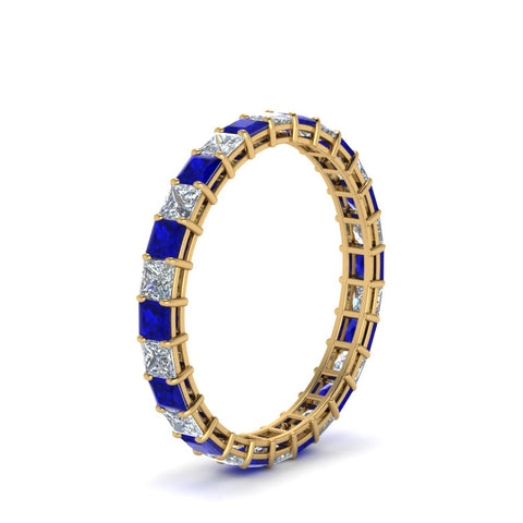 classic-princess-cut-diamond-eternity-ring-2-carat-with-sapphire-in-yellow-gold-FDEWB8675PR-2.0CTGSABLANGLE2-NL-YG
