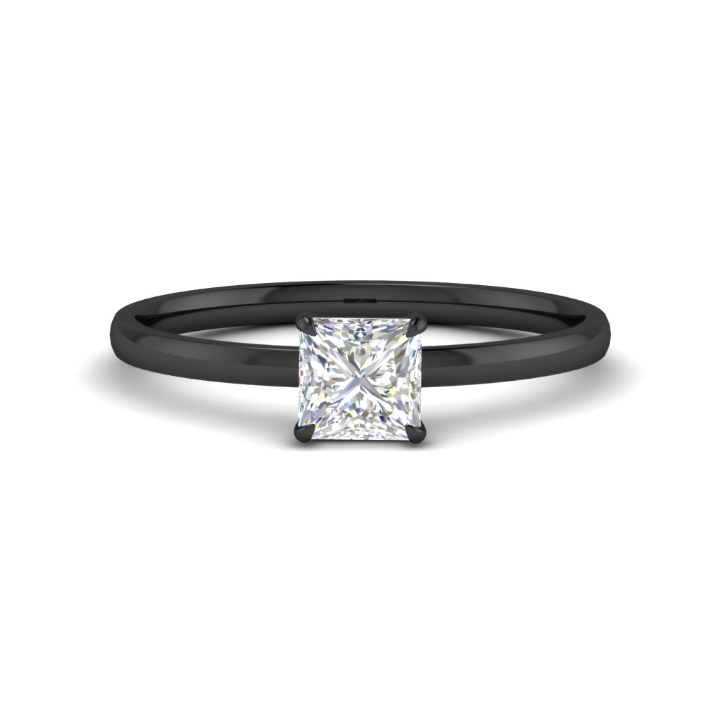 Princess Cut 4 Prong Classic Solitaire Ring