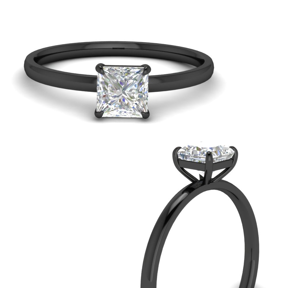 Princess Cut 4 Prong Classic Solitaire Ring