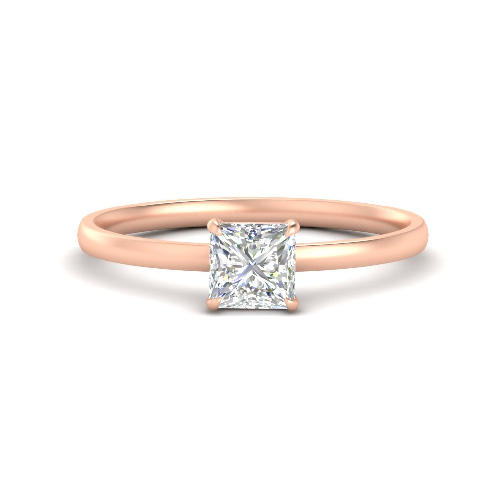 Princess Cut 4 Prong Classic Solitaire Ring