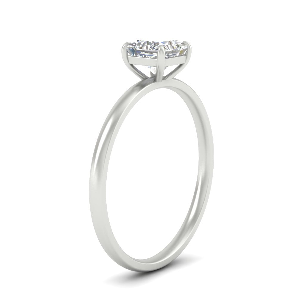 Princess Cut 4 Prong Classic Solitaire Ring