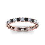 Load image into Gallery viewer, classic-princess-cut-eternity-ring-2-carat-with-black-diamond-in-rose-gold-FDEWB8675PR-2.0CTGBLACKANGLE5-NL-RG
