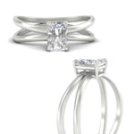 Load image into Gallery viewer, classic-radiant-cut-crossover-solitaire-diamond-ring-in-platinum-fdenr1008rarangle3-nl-wg