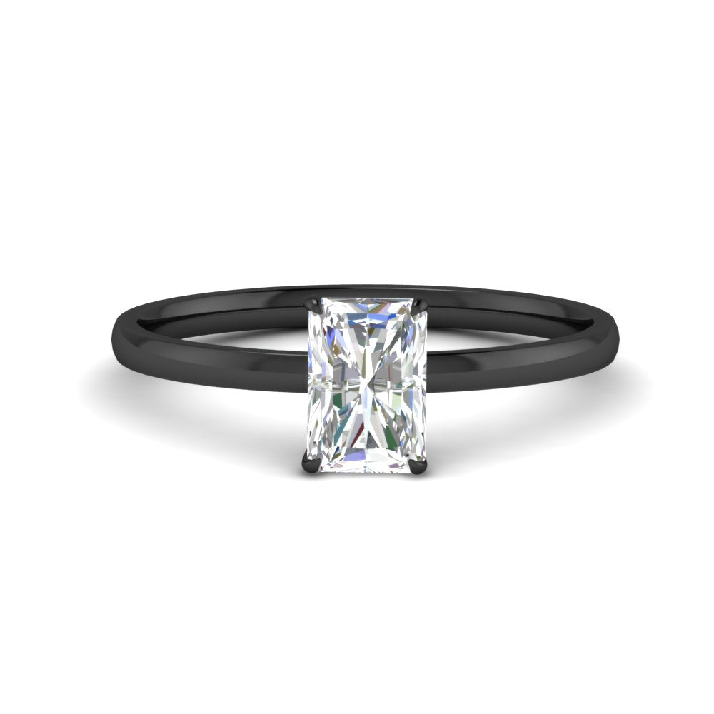 Radiant Cut 4 Prong Classic Solitaire Ring