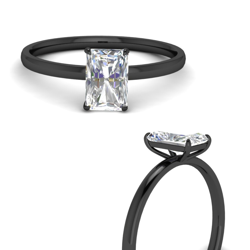 Radiant Cut 4 Prong Classic Solitaire Ring