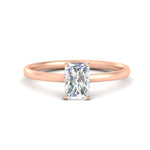 Load image into Gallery viewer, Radiant Cut 4 Prong Classic Solitaire Ring