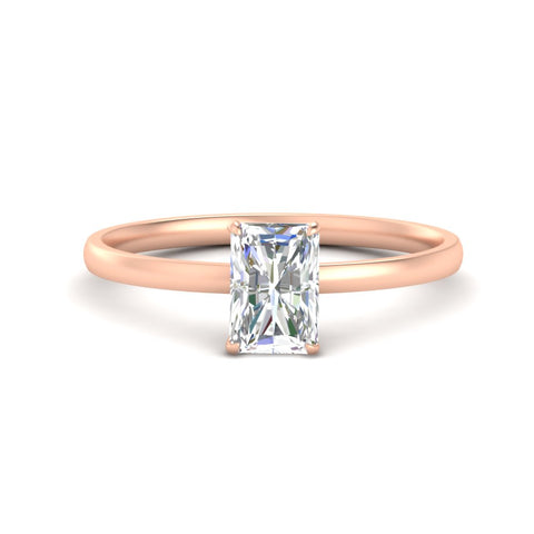 Radiant Cut 4 Prong Classic Solitaire Ring