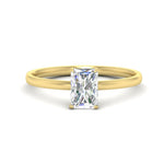 Load image into Gallery viewer, Radiant Cut 4 Prong Classic Solitaire Ring