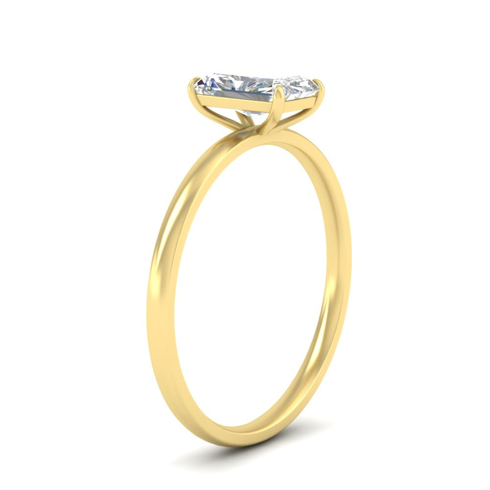 Radiant Cut 4 Prong Classic Solitaire Ring