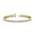 Thumbnail 9 - classic-radiant-cut-tennis-bracelet-in-yellow-gold-fdbrc10220raangle2-10-00ct-nl-yg