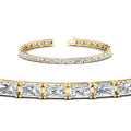 Thumbnail 7 - classic-radiant-cut-tennis-bracelet-in-yellow-gold-fdbrc10220raangle2-10-00ct-nl-yg