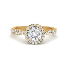 Classic Vine Halo Engagement Ring