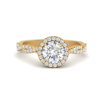 Classic Vine Halo Engagement Ring