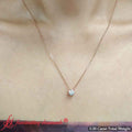 Thumbnail 14 - classic-round-bezel-set-half-carat-diamond-necklace-in-rose-gold-fdpd10538roangle1-0-50ct-nl-rg-2