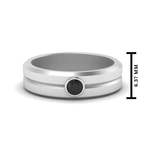 Single Solitaire Mens Wedding Ring