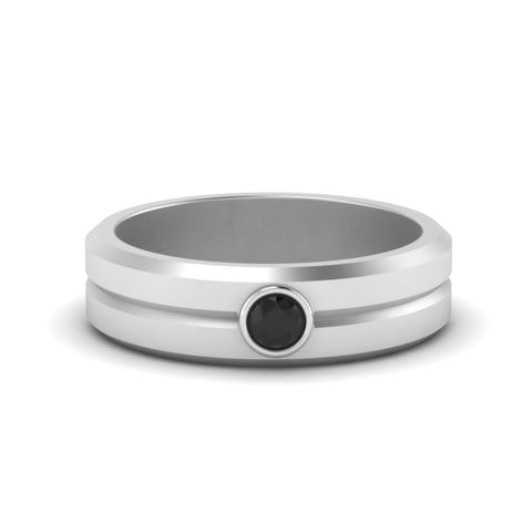 Single Solitaire Mens Wedding Ring