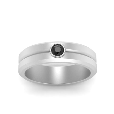 Single Solitaire Mens Wedding Ring