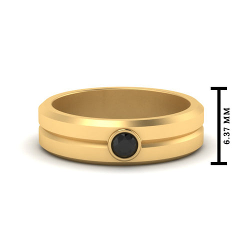 Single Solitaire Mens Wedding Ring