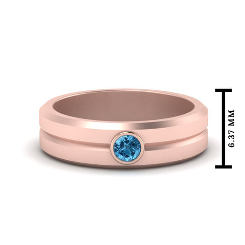 Single Solitaire Mens Wedding Ring