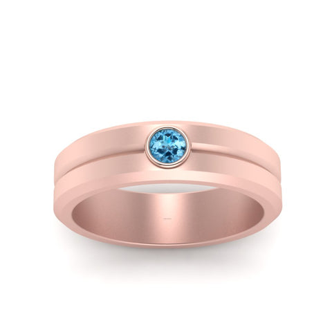 Single Solitaire Mens Wedding Ring