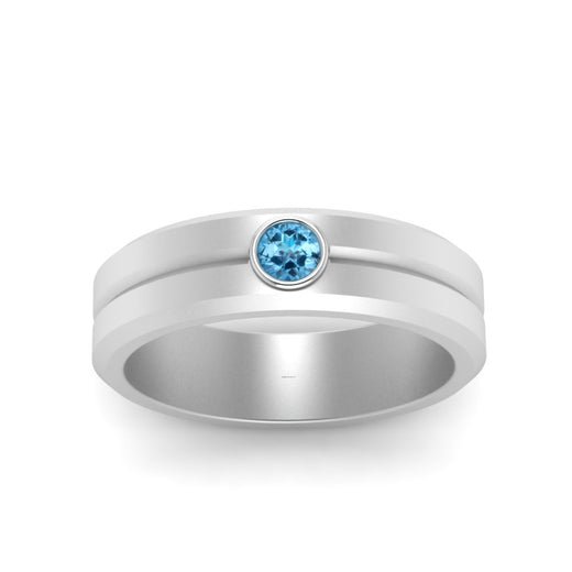 Single Solitaire Mens Wedding Ring