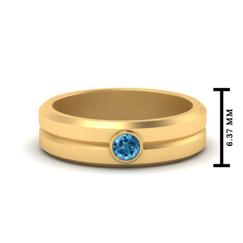 Single Solitaire Mens Wedding Ring