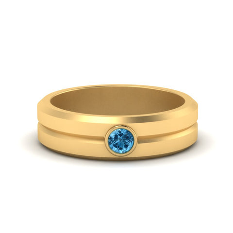 Single Solitaire Mens Wedding Ring