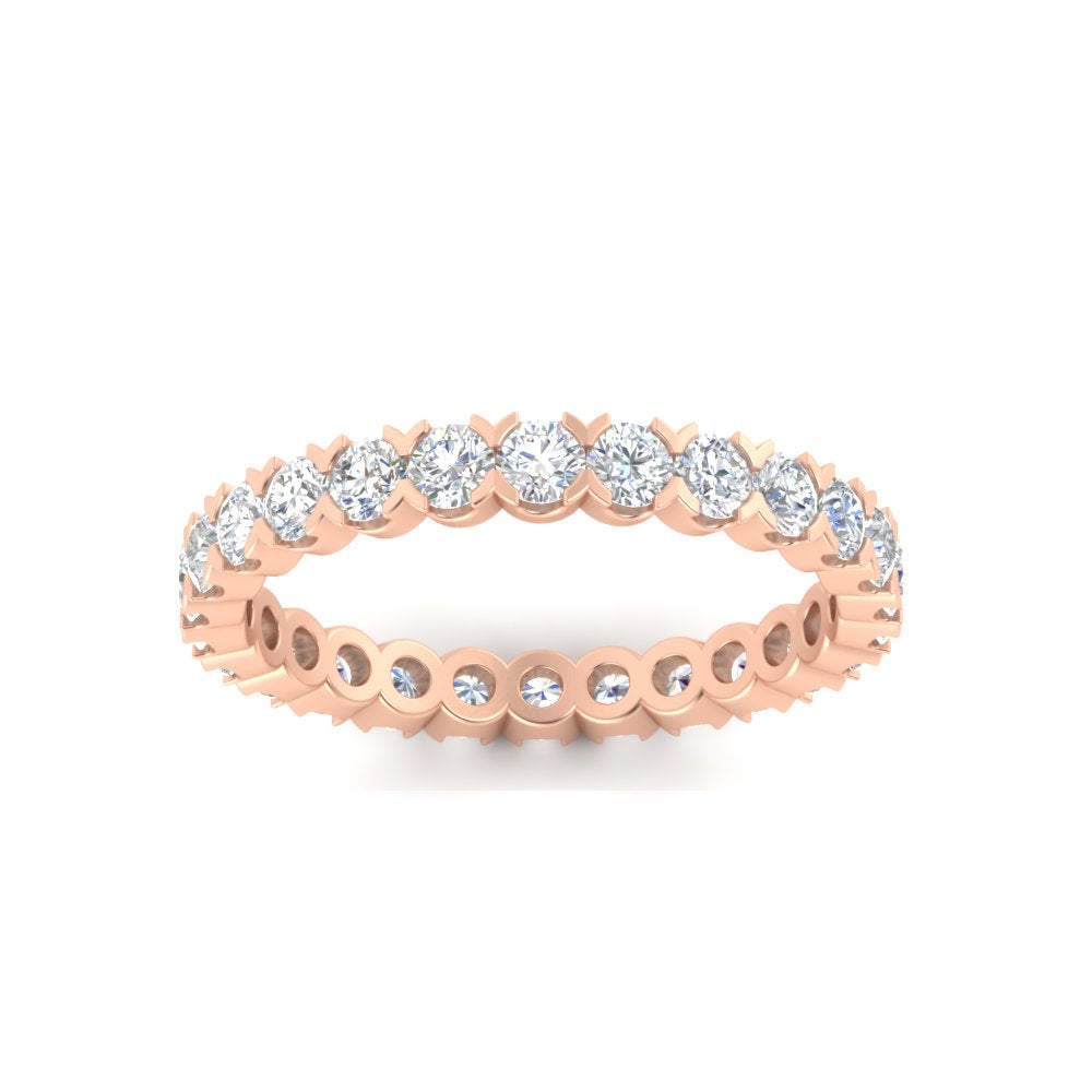 Classic Round Cut 1.30 Carat Bezel Set Eternity Wedding Band