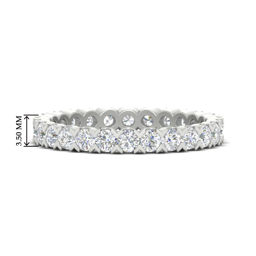 Classic Round Cut 1.30 Carat Bezel Set Eternity Wedding Band