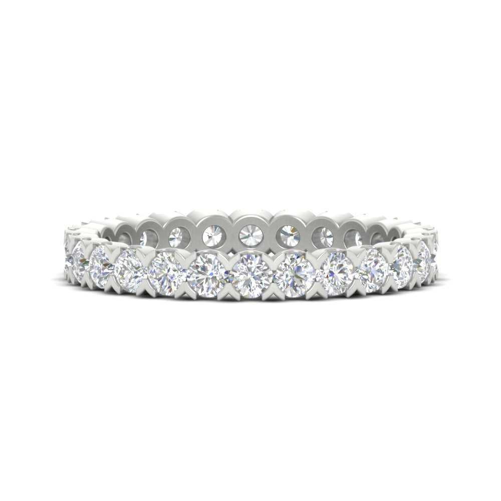 Classic Round Cut 1.30 Carat Bezel Set Eternity Wedding Band