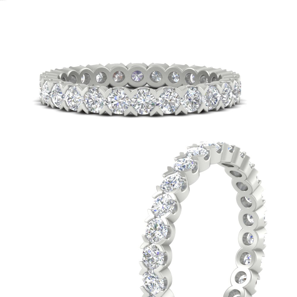 Classic Round Cut 1.30 Carat Bezel Set Eternity Wedding Band