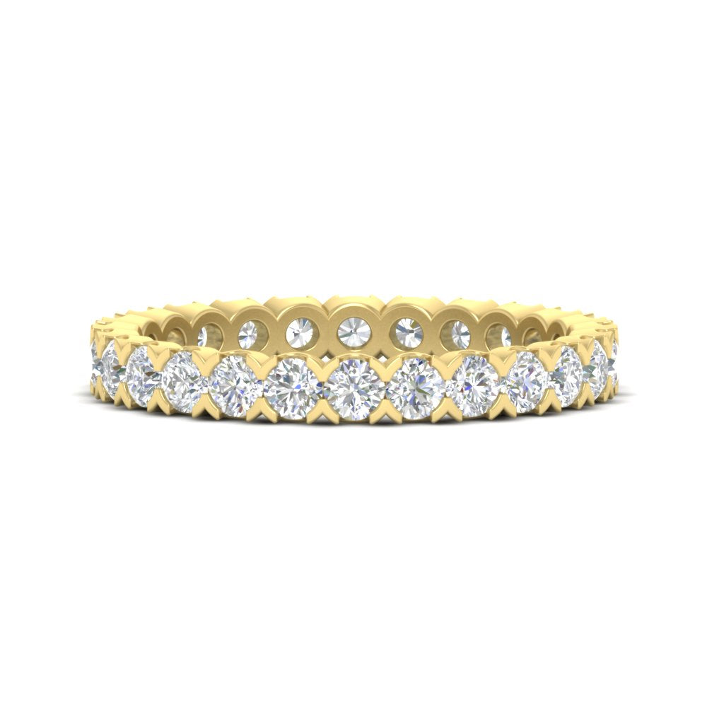 Classic Round Cut 1.30 Carat Bezel Set Eternity Wedding Band