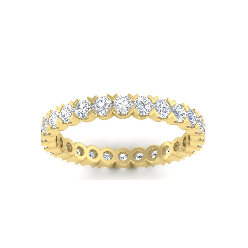 Classic Round Cut 1.30 Carat Bezel Set Eternity Wedding Band