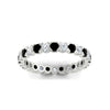 Load image into Gallery viewer, classic-round-cut-diamond-and-black-diamond-1.30-carat-bezel-set-eternity-wedding-band-in-white-gold-FD8072ROBGBLACKANGLE5-1.30CT-NL-WG?v=1751956566