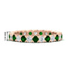 Load image into Gallery viewer, classic-round-cut-diamond-and-emerald-1.30-carat-bezel-set-eternity-wedding-band-in-rose-gold-FD8072ROBGEMGR-1.30CT-NL-RG-HW?v=1751956563