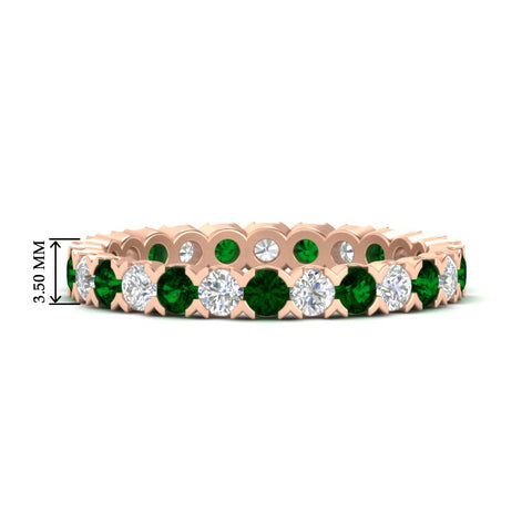 classic-round-cut-diamond-and-emerald-1.30-carat-bezel-set-eternity-wedding-band-in-rose-gold-FD8072ROBGEMGR-1.30CT-NL-RG-HW?v=1751956563