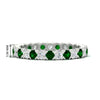 Load image into Gallery viewer, classic-round-cut-diamond-and-emerald-1.30-carat-bezel-set-eternity-wedding-band-in-white-gold-FD8072ROBGEMGR-1.30CT-NL-WG-HW?v=1751956565