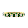 Load image into Gallery viewer, classic-round-cut-diamond-and-emerald-1.30-carat-bezel-set-eternity-wedding-band-in-yellow-gold-FD8072ROBGEMGR-1.30CT-NL-YG-HW?v=1751956568