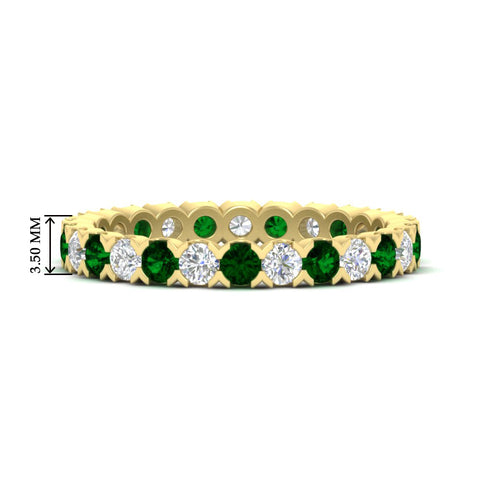classic-round-cut-diamond-and-emerald-1.30-carat-bezel-set-eternity-wedding-band-in-yellow-gold-FD8072ROBGEMGR-1.30CT-NL-YG-HW?v=1751956568