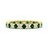 Load image into Gallery viewer, classic-round-cut-diamond-and-emerald-1.30-carat-bezel-set-eternity-wedding-band-in-yellow-gold-FD8072ROBGEMGR-1.30CT-NL-YG?v=1751956568