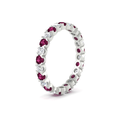 classic-round-cut-diamond-and-pink-sapphire-1.30-carat-bezel-set-eternity-wedding-band-in-white-gold-FD8072ROBGSADRPIANGLE2-1.30CT-NL-WG?v=1751956565