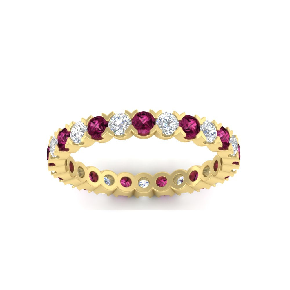 Classic Round Cut 1.30 Carat Bezel Set Eternity Wedding Band