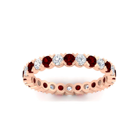 classic-round-cut-diamond-and-ruby-1.30-carat-bezel-set-eternity-wedding-band-in-rose-gold-FD8072ROBGRUDRANGLE5-1.30CT-NL-RG?v=1751956563