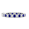 Load image into Gallery viewer, classic-round-cut-diamond-and-sapphire-1.30-carat-bezel-set-eternity-wedding-band-in-white-gold-FD8072ROBGSABL-1.30CT-NL-WG-HW?v=1751956564