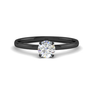 Round Cut Four Prong Classic Solitaire Ring